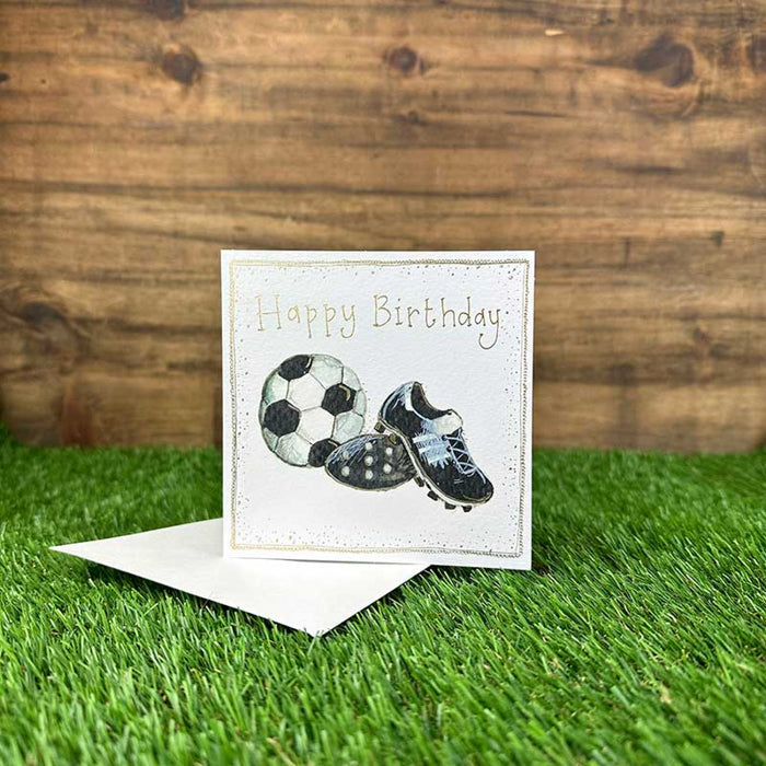 Alex Clark Football Boots Birthday Card