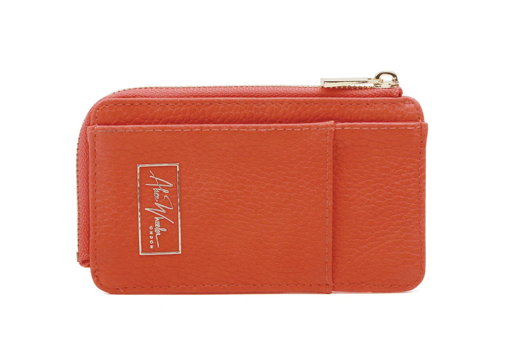 Alice Wheeler Orange Coin Purse & Card Holder