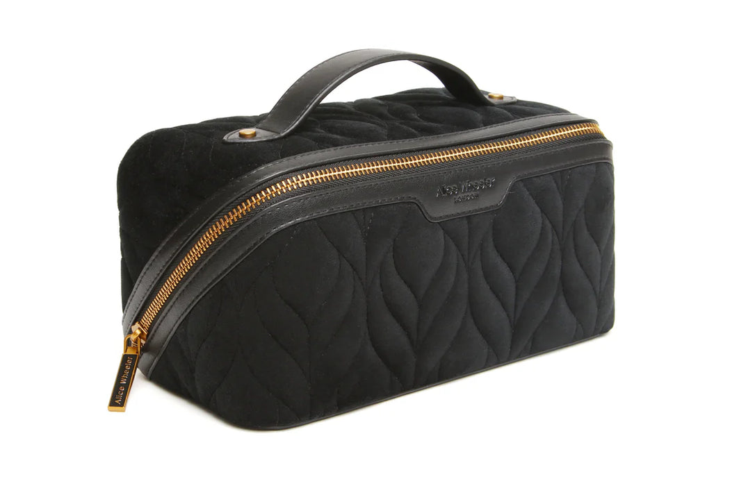 Alice Wheeler Black Velvet Train Case