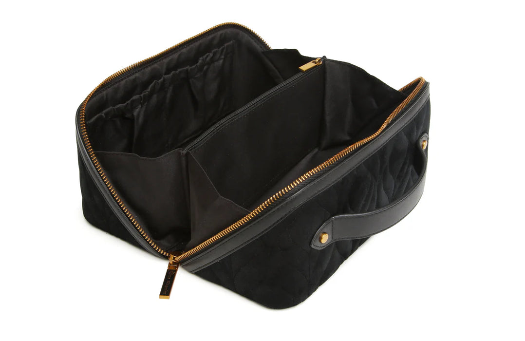 Alice Wheeler Black Velvet Train Case