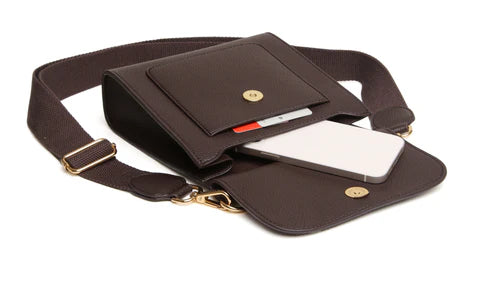 Alice Wheeler Chocolate Bloomsbury Crossbody Bag