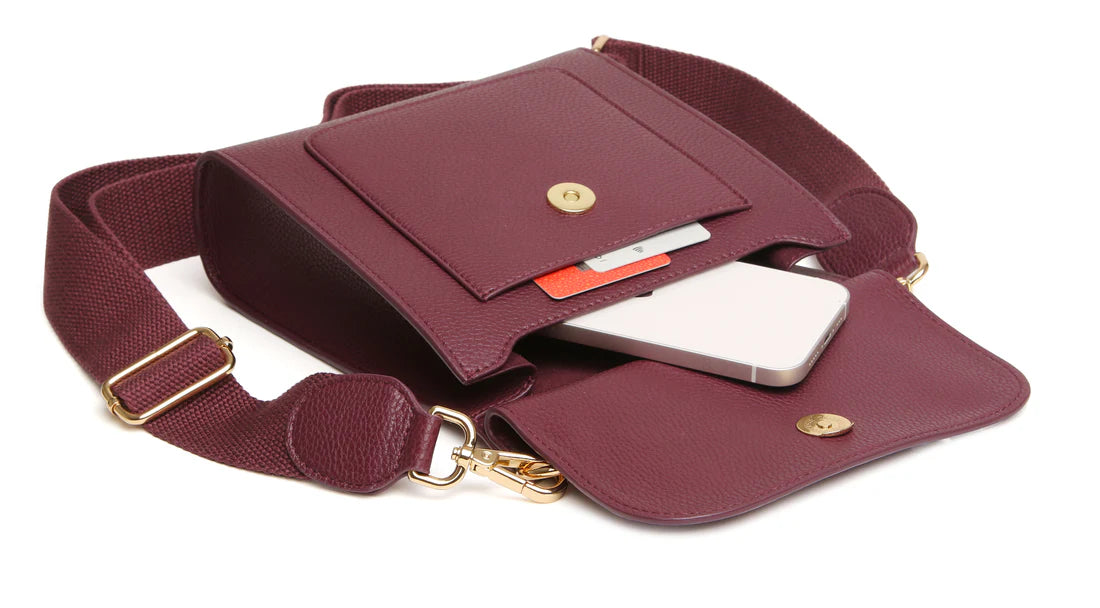 Alice Wheeler Berry Bloomsbury Crossbody Bag