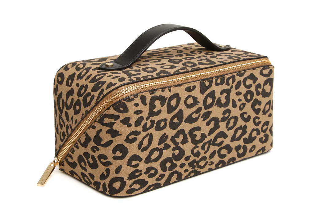 Alice Wheeler Dark Leopard Train Case