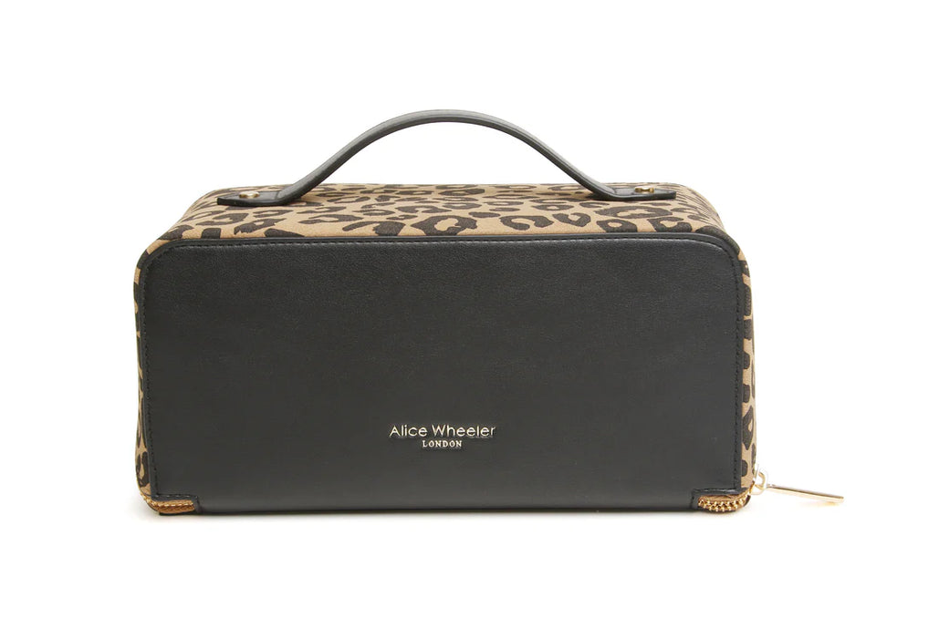 Alice Wheeler Dark Leopard Train Case