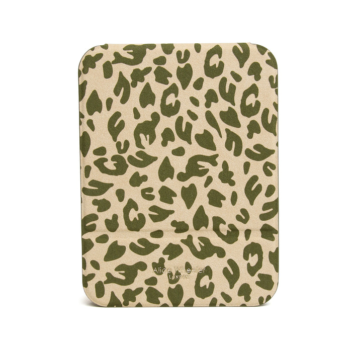 Alice Wheeler Olive Leopard Folding Mirror