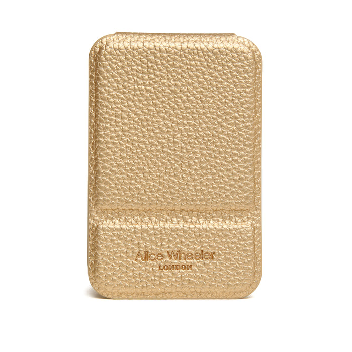 Alice Wheeler Gold Folding Travel Mirror