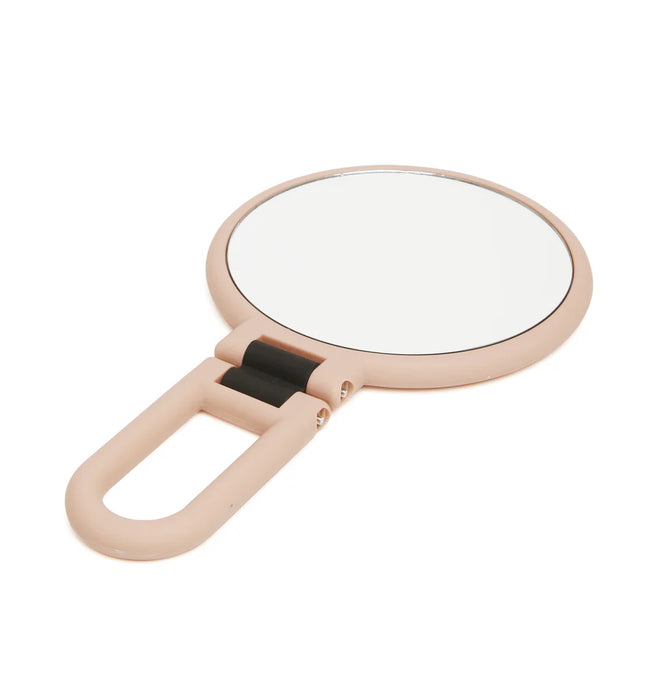 Alice Wheeler Pink Soft Touch Hand Mirror 10x Mag