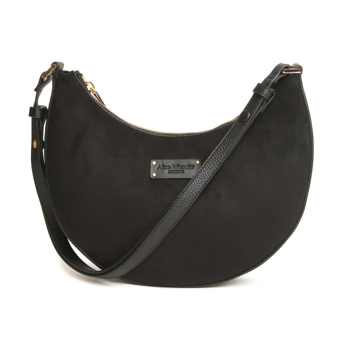 Alice Wheeler Black Suede Kensington Shoulder CBB