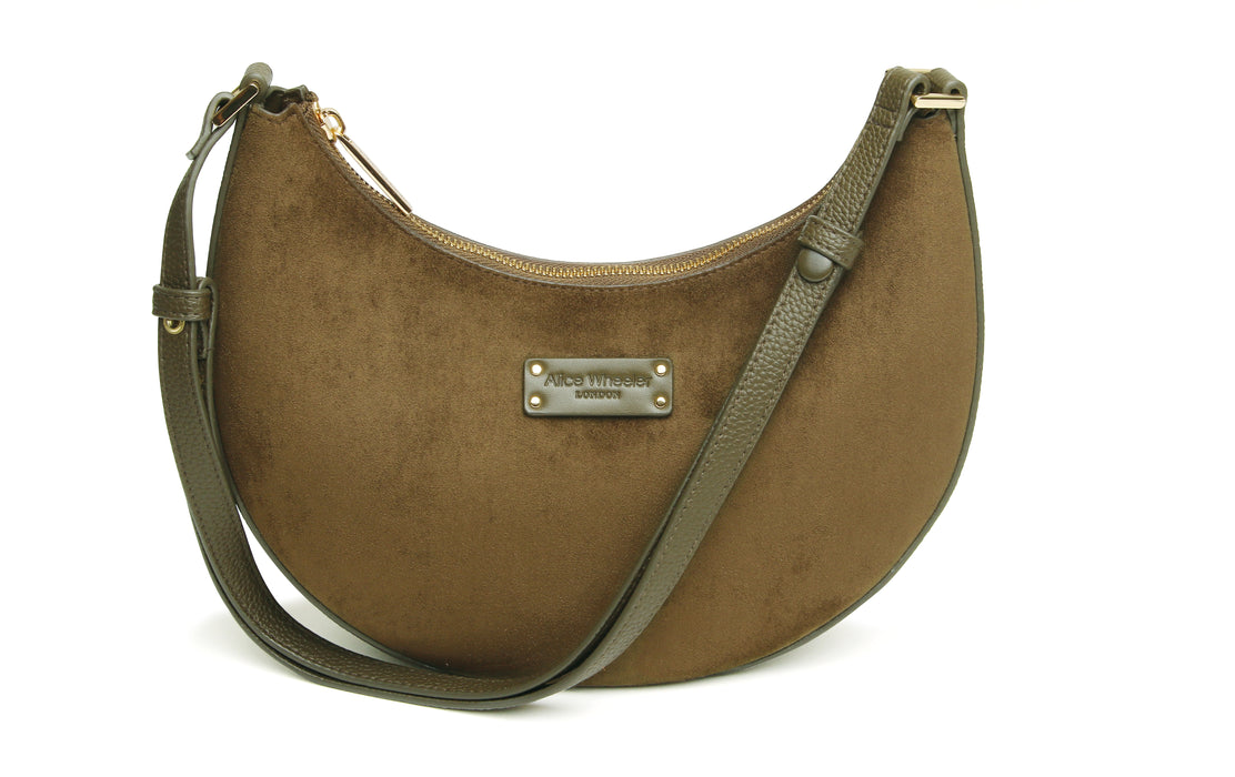 Alice Wheeler Olive Suede Kensington Shoulder CBB