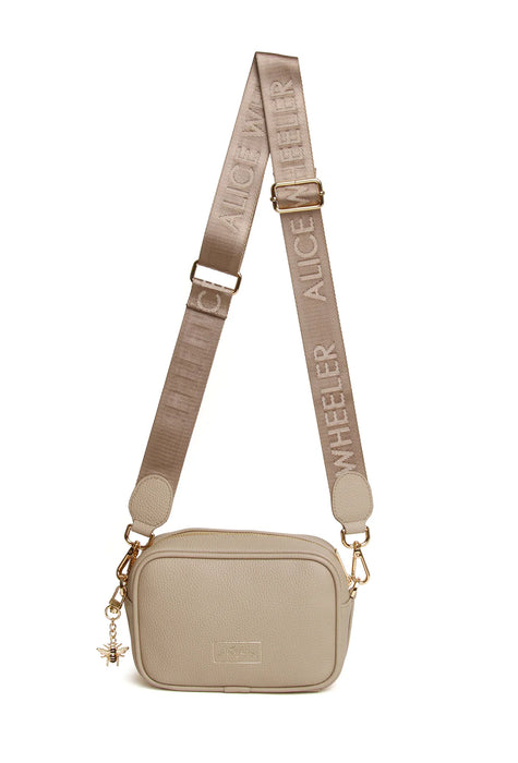 Alice Wheeler Stone Mini Soho With Crossbody Webbing Strap Bag