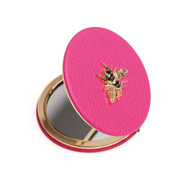 Alice Wheeler Hot Pink Round Compact Mirror