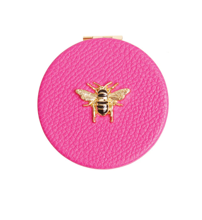 Alice Wheeler Hot Pink Round Compact Mirror