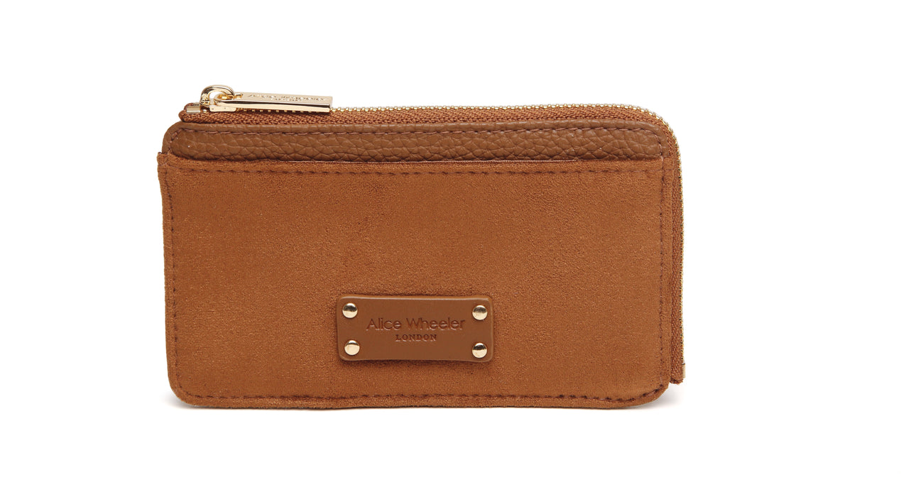 Alice Wheeler Fudge Suede Kensington Coin Purse