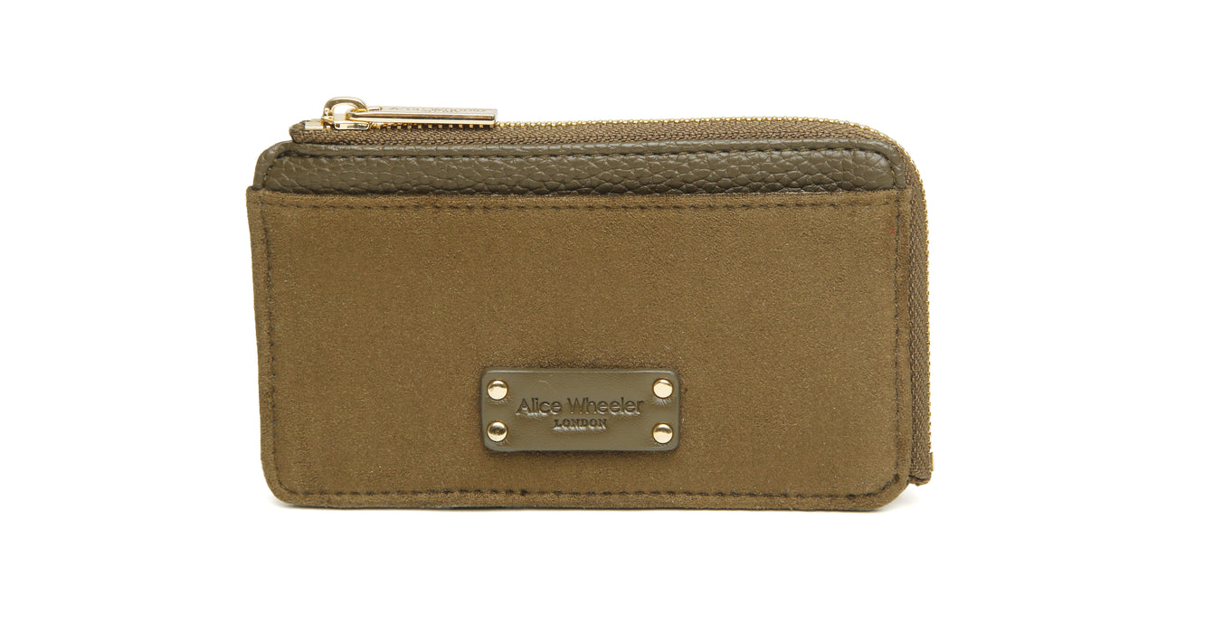 Alice Wheeler Olive Suede Kensington Purse