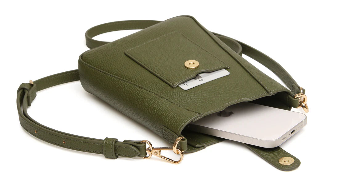 Alice Wheeler Kensington Phone Crossbody Bag Olive