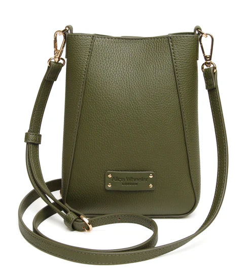 Alice Wheeler Kensington Phone Crossbody Bag Olive