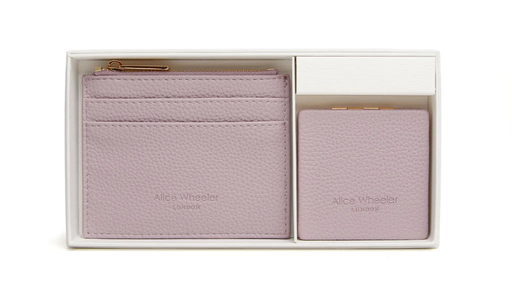 Alice Wheeler Lavender Purse & Mirror Compact