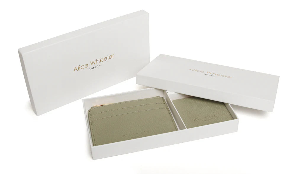 Alice Wheeler Pistachio Purse & Mirror Compact