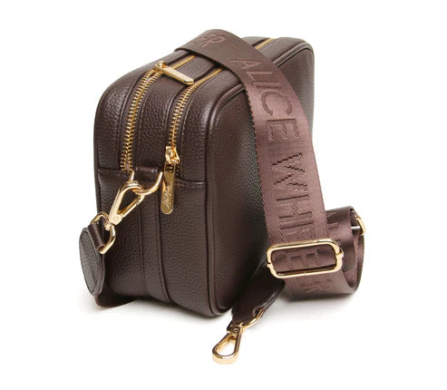 Alice Wheeler Chocolate Soho Cross Body Camera Bag