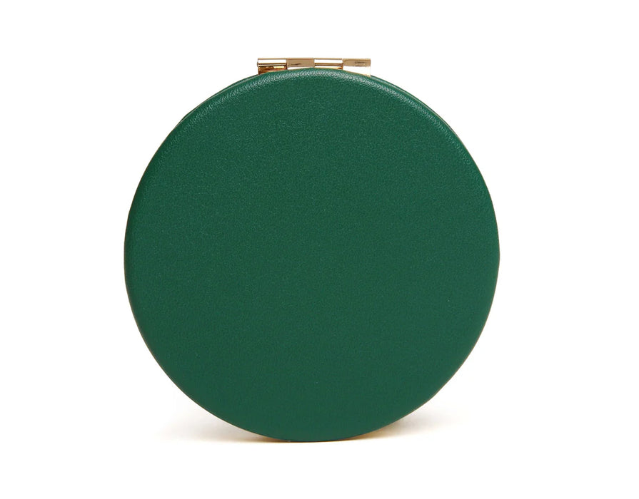 Alice Wheeler Teal Round Compact Mirror