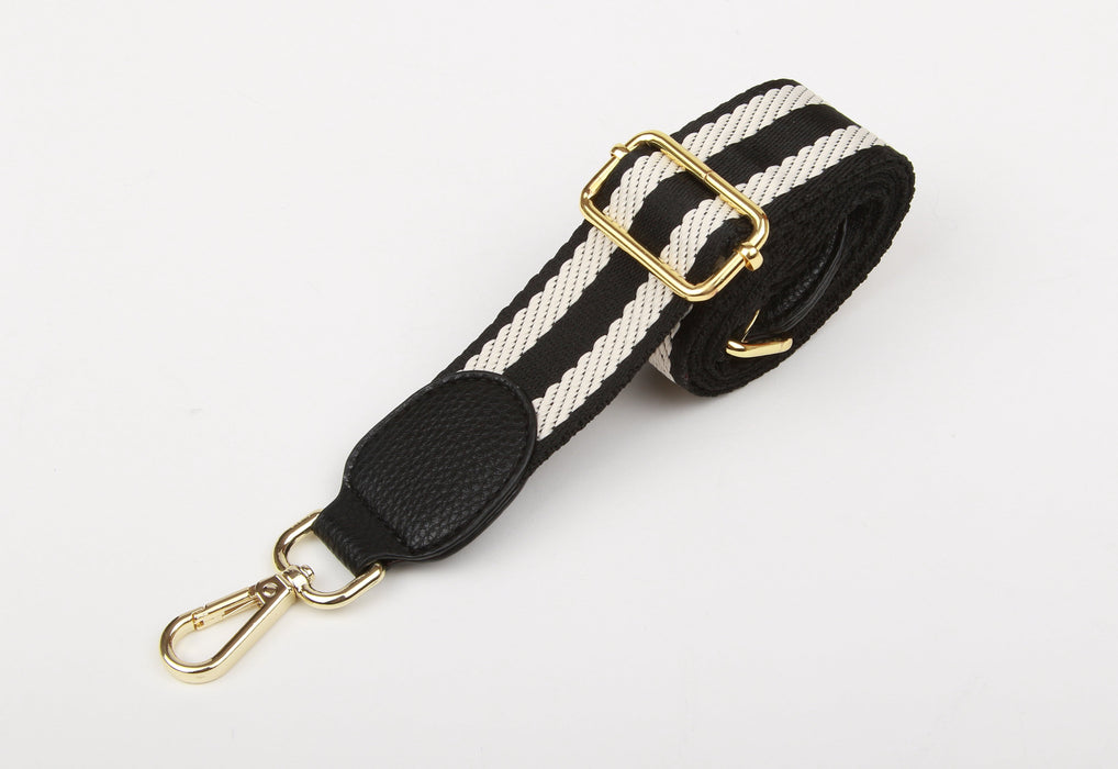 Alice Wheeler Black And White Woven Shoulder Strap