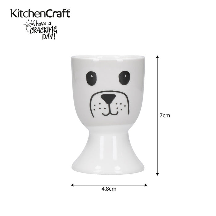 KitchenCraft Cat and Dog Set of 4 Egg Cups