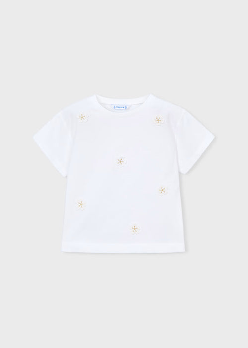 Mayoral Girls Short Sleeve White T-Shirt