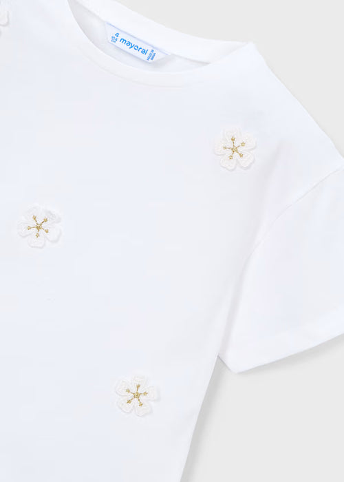 Mayoral Girls Short Sleeve White T-Shirt