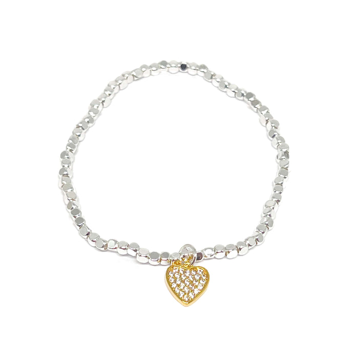 Clementine Aria Heart Bracelet - Gold