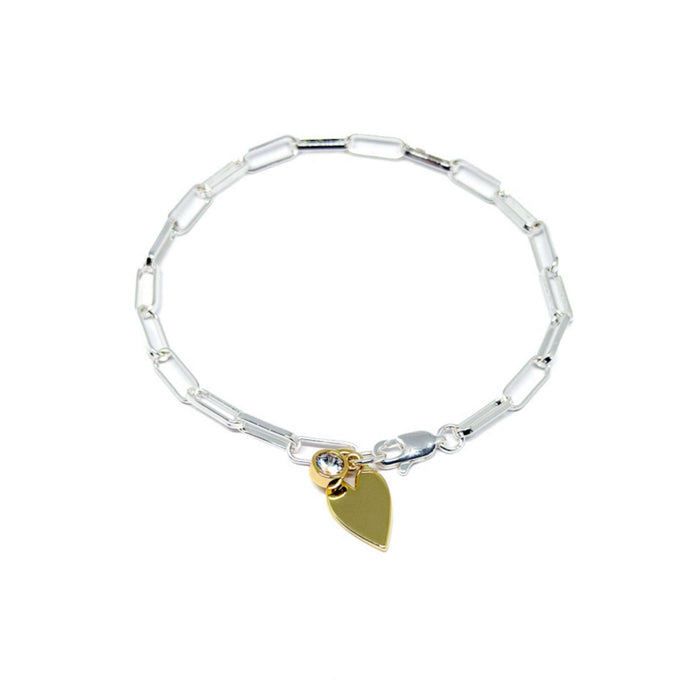 Clementine Arlo Heart Bracelet - Gold