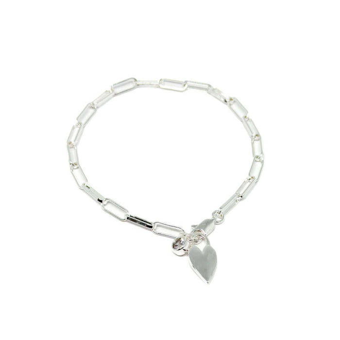 Clementine Arlo Heart Bracelet - Silver