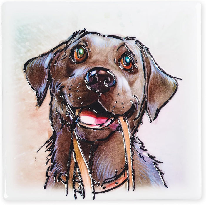 Arora Design Black Labrador Ceramic Coaster