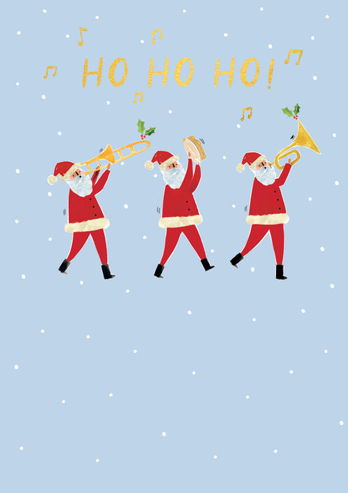 Art File Ho Ho Ho Santa Christmas Card