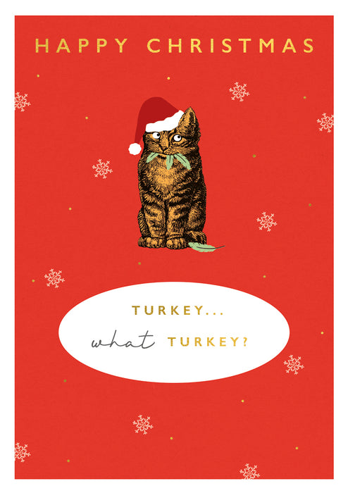 Art File Turkey What Turkey? Christmas Card