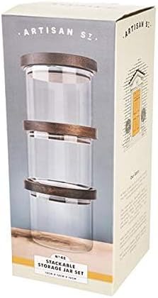 Artisan Street 600ml Stacking Storage Jar Set Of 3