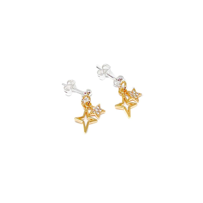 Clementine Astra Star Earrings - Gold