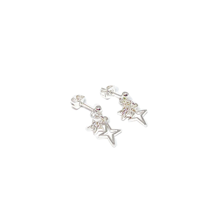 Clementine Astra Star Earrings - Silver