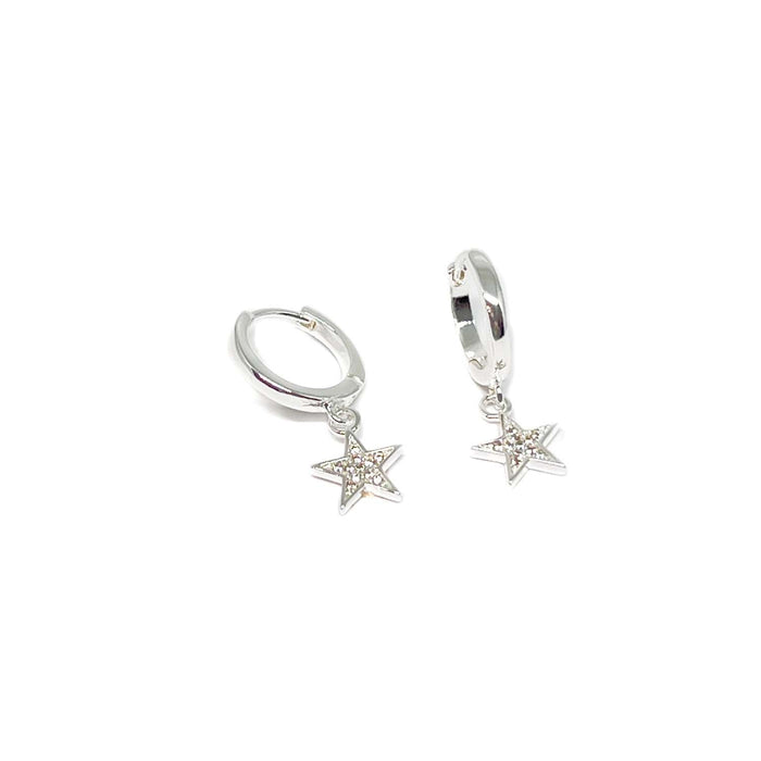 Clementine Astrid Star Earrings - Silver