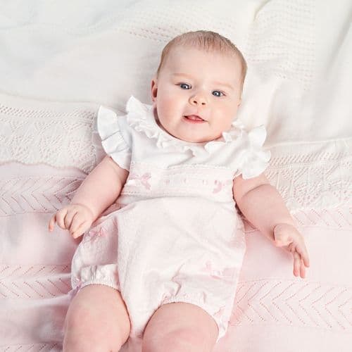 Dandelion Baby Ruffles & Lace Bubble Romper