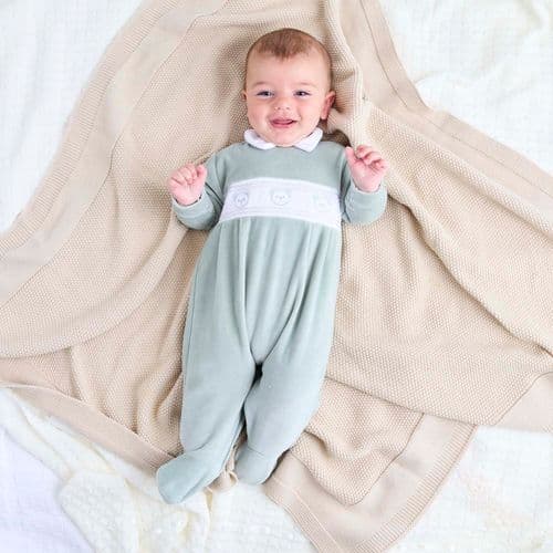Dandelion Three Bears Smocked Sleepsuit