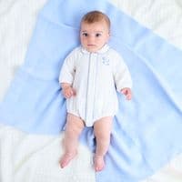 Dandelion Rocking Horse Dusty Blue Sleepsuit