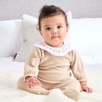 Dandelion Flower Collar Nutmeg Sleepsuit
