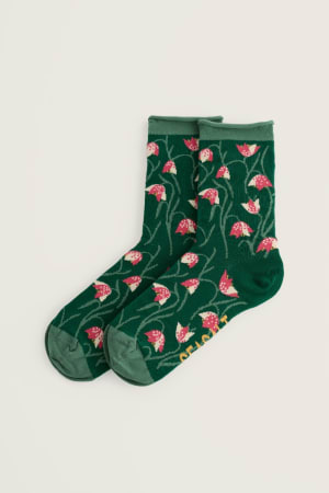 Seasalt Women's Arty Organic Cotton Socks In Fritillary Dried Basil