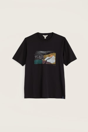 Seasalt Men's Midwatch Organic Cotton T-Shirt In Artists Landscape Onyx