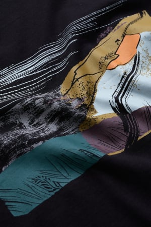 Seasalt Men's Midwatch Organic Cotton T-Shirt In Artists Landscape Onyx