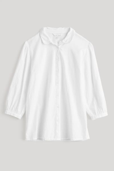Seasalt Women's Hope Cottage Embroidered Blouse In Salt