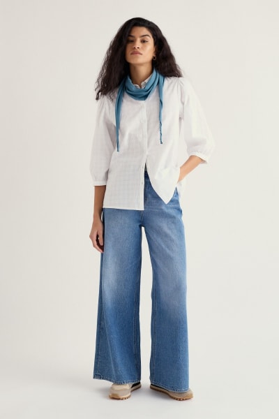 Seasalt Women's Hope Cottage Embroidered Blouse In Salt
