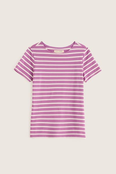 Seasalt Women's Sailor Top In Breton Orchid Chalk