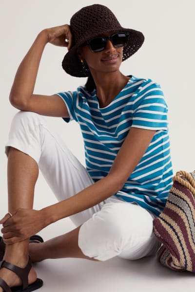 Seasalt Women's Sailor Top In Breton Waterscape