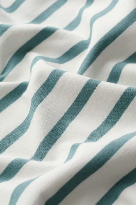 Seasalt Women's Sailor T-Shirt in GOTS-Certified Organic Cotton Jersey In Breton Chalk Sardine